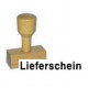 Stabiler Holzstempel mit Standardtext Lieferschein