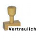 Stabiler Holzstempel mit Standardtext Vertraulich