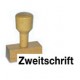 Stabiler Holzstempel mit Standardtext Zweitschrift