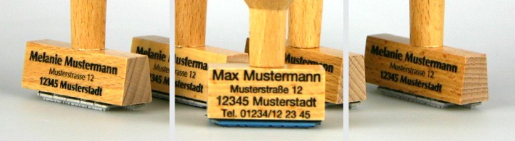 Stempel mit Holzgriff